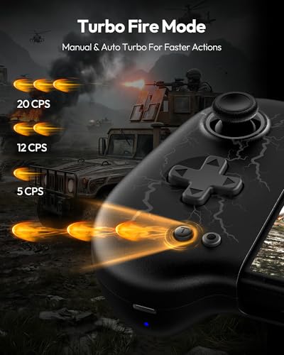 VOYEE Switch Controllers with Hall Effect Joystick & Kickstand, Compatible with Nintendo Switch/OLED, Wireless Pro Controller Ergonomic Grip Joypad with RGB Light, Turbo, Macro, 4 Game Slot Black - color: Black