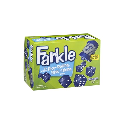 Farkle Dice Games for Kids, Dice Set, Score Sheets Inc, Family Game Night | Family Game Night, Travel Games, Screen-Free, Travel Game, Holiday Game, Cup and Score Card Included,