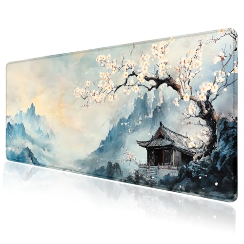 Large Mouse Pad, Desk Mat Computer Keyboard Pad Non-Slip Rubber Base Waterproof with Stitched Edges for Laptop Gaming, Office & Home 31.5 x 11.8 Inch (XL-04) - color: Xl-04