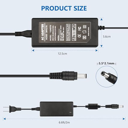 Replacement for Logitech G920 G29 Power Supply, 24V Power Adapter for Logitech Driving Force Racing Wheel G923 G25 G27 G940 GT Racing Wheel APD DA-42H24, AD10110LF, 190211-0010