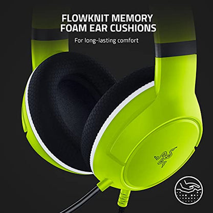 Razer Kaira X Wired Headset for Xbox Series X|S, Xbox One, PC, Mac & Mobile Devices: Triforce 50mm Drivers - HyperClear Cardioid Mic - Memory Foam Ear Cushions - On-Headset Controls - Electric Volt - color: Lime