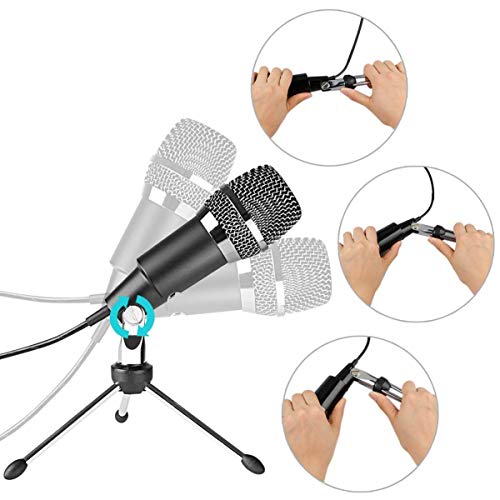 FIFINE USB Microphone, Plug and Play Home Studio USB Condenser Microphone for Skype, Recordings for YouTube, Google Voice Search, Games, for Windows and Mac-K668