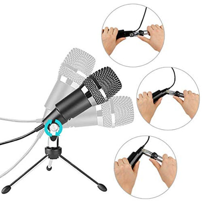FIFINE USB Microphone, Plug and Play Home Studio USB Condenser Microphone for Skype, Recordings for YouTube, Google Voice Search, Games, for Windows and Mac-K668