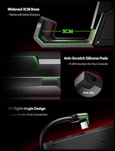 JSAUX 5-in-1 Docking Station for Steam Deck/ROG Ally X/Legion Go S-HB0602 | 4K@120Hz HDMI, 100Mbps Ethernet, 100W PD Fast Charging, 2 USB 2.0 Ports, Widely Compatible with SteamOS & Windows Handhelds - color: Gray (Dock Only)