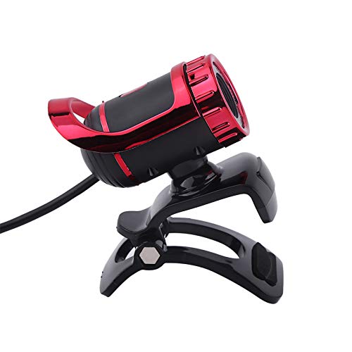 HD Webcam 1080P with Built-in Microphone 10-Meter Voice Pickup, 360° Rotation & 30° Tilt Adjustable Stand, for Video Conferencing Online Learning Streaming Gaming Remote Work - color: Red