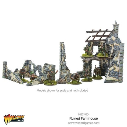 Ruined Farmhouse 1/56 Tabletop Model Scenery for Bolt Action by Warlord Games