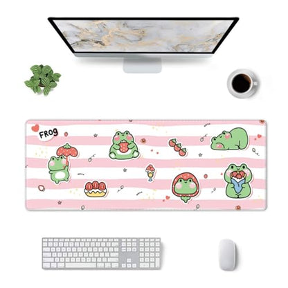 Cute Frog Mouse Pad XL Large Mousepad Non Slip Rubber Base Desk Mat for Laptop Computer Gaming 31.5" X 12" - color: Cute Frog