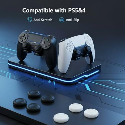 Ferkurn Replacement Thumb Grips Cap Compatible with PS5/4 Controller Edge Accessories, Anti-Slip Anti-Stickiness Anti-Scratch Joystick Caps Controller Thumbstick Grips Replacement Button, Repair Part - color: WHITE