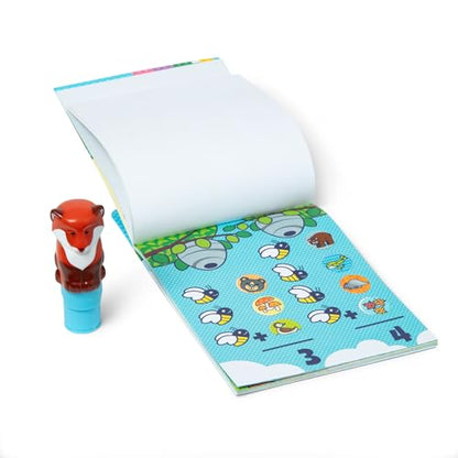 Melissa & Doug Sticker Wow!™ 24-Page Activity Pad and Sticker Stamper, 300 Stickers, Arts and Crafts Fidget Toy Collectible Character – Fox - for Kids Ages 3+ - FSC Certified - color: Fox, size: Single