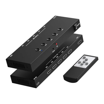 8K@60Hz HDMI 2.1 Switch 5 in 1 Out, 48Gbps Ultra HD 4K 120Hz, HDR10/Dolby Vision, 3D, Supports DTS-HD, Dolby TrueHD Compatible with PS5/4 Xbox Nintendo Switch Roku Apple TV Fire Stick Gaming PC - size: 8K@60Hz 5 in 1 Out HDMI Switch