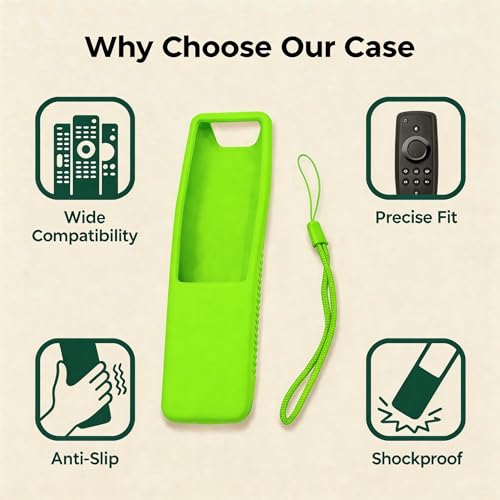 2 Pack Protective Silicone Remote Case Cover Compatible with Samsung Smart TV Remote BN59 Series, Anti-Slip Shockproof Sleeve Skin (Glow Green) - color: Glow Green
