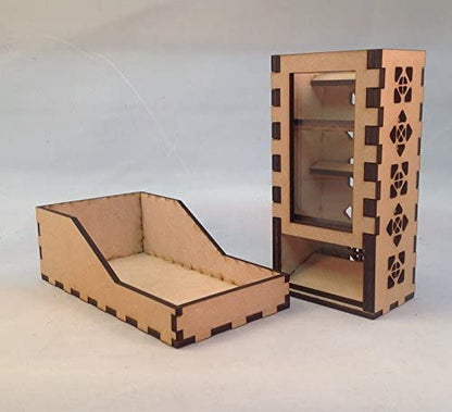 Mini Dice Tower v1 Clear Acrylic Window Laser Cut MDF Unique Fast Shipping