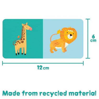 boppi Dominoes Set Picture Game for Toddlers - Colourful Wildlife Animal Themed Montessori/STEM Dominoes for Children - Games for 3 Year Olds and Up - style: Wildlife Animals