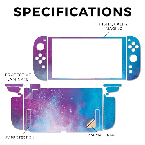 Gaming Skin Compatible with Nintendo Switch 2 Console Only - Cotton Candy Sky - Premium 3M Vinyl Protective Wrap Decal Cover - Easy to Apply | Crafted in The USA by MightySkins - color: Cotton Candy Sky, size: Switch 2 Console Skin Only, style: Matte Fini