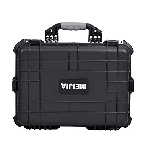 MEIJIA All Weather IP67 Waterproof Hard Camera Case,Hard Protective Case,Hard Case with Customizable Foam,Fit Use of Drones,Camera,Equipments,Pistols(Black,19.78x15.77x7.41inches) - color: Black, size: 19.78x15.77x7.41inches