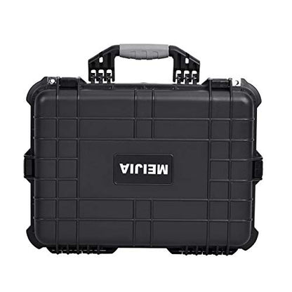 MEIJIA All Weather IP67 Waterproof Hard Camera Case,Hard Protective Case,Hard Case with Customizable Foam,Fit Use of Drones,Camera,Equipments,Pistols(Black,19.78x15.77x7.41inches) - color: Black, size: 19.78x15.77x7.41inches