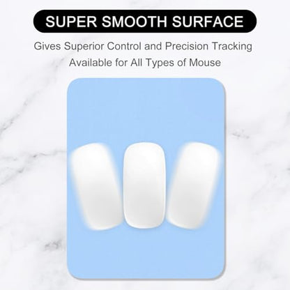 Hsurbtra Mouse Pad, Premium-Textured Square Mousepad 7 x 9 Inch, Thick 3 mm Anti-Slip Waterproof Rubber Pretty Cute Computer Mat for Office Gaming Laptop Women Kids Sky Blue - color: Sky Blue, size: Square Mousepad (7" x 9")