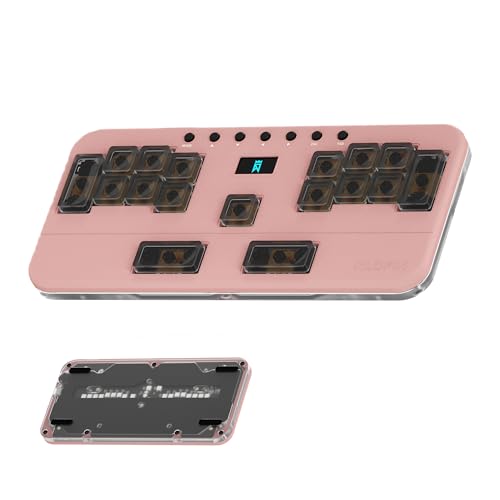Gaming Keyboard for Music Rhythm Games Customizable Mechanical Keyboard (Pink) - color: Pink