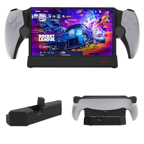 PS Portal Charging Stand Charger Dock for PS Portal Remote Player Handheld Console Charging Organizer Holder with Magnetic Type-C Adapter & USB Charger Cable, Black