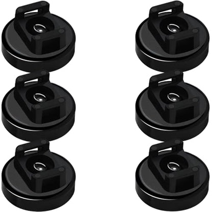 Magnet Zip Tie Mount Magnetic Zip Ties Mount 25LBS Strong Multipurpose Wire Cable Holder Mount Wire Clips Management for Home Office Marine Electrical Wiring (Black, 6 Piece) - size: 6 Piece