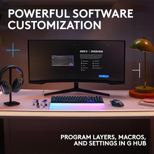 Logitech G512 X 98 TMR + Tactile Switch Mechanical Gaming Keyboard - Black | Hot-Swappable 9x TMR Rapid Trigger + Tactile Mechanical Switches, Gasket, PBT Keycaps, <8K, LIGHTSYNC RGB, for PC & Mac - color: Black, size: 98 percent, style: Tactile Switches