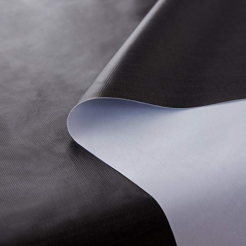 NLMUVW Black Vinyl Tablecloth, Heavy Duty PVC Table Cloth Waterproof | Dining Table Cover Rectangle Wipe Clean for Kitchen Picnic, 54 x 78 inch - color: Black, size: 78" x 54" (Rectangular)