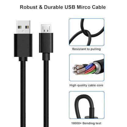 Micro USB Power Cable Adapter Charger for Roku Streaming Stick, Roku Express Plus, Rokus Premier/Plus, Rokus Voice Remote Pro Wall Charger Power Cable