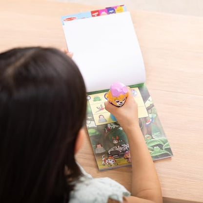 Melissa & Doug Sticker Wow! PAW Patrol Skye Stamper Toy and Activity Pad | 300 Surprise Stickers, PAW Patrol Skye Stamper, 24-Page Pad, Mess-Free Travel Toys, Arts & Crafts, Preschool Toys, Ages 3+ - size: 10.0 x 6.0 x 1.85