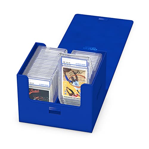 Ultimate Guard Minthive 30+, Deck Case for 30 Magnetic Card Cases, Perfect Storage for Graded Cards, Blue, Secure Closure & Snaplock Mechanism - color: Blue