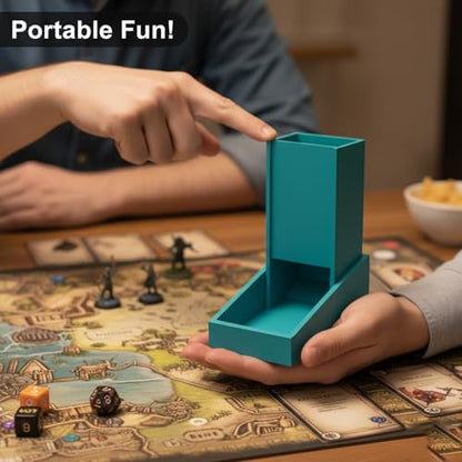 Foldable Mini Dice Tower for D&D, RPG & Tabletop Games Portable Dice Roller Design, Foldable Dice Storage Box Perfectly Fits Board Game Accessories and Gifts (Style 3) - style: style 3