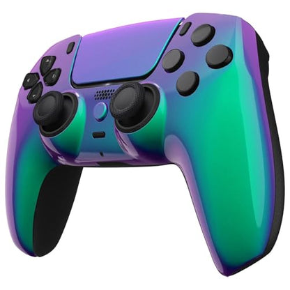 Custom Controllerzz Custom Wireless Controller Compatible with PS5 - Multiple Designs Available (PS5 Green & Purple Chameleon) - color: PS5 Green & Purple Chameleon