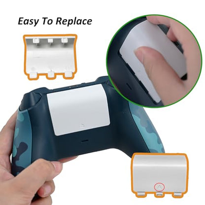 4 Pcs Battery Back Cover for Xbox Series X/S Controller[NOT for Xbox One & One X/S],Battery Back Shell Covers,Replacement Battery Door Shell Repair Part Compatible with Xbox Series S/X(Black&White) - color: 2 Black+2 White
