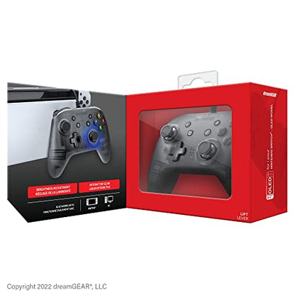 dreamGEAR Shadow Wired Pro Controller for Nintendo Switch: Ergonomic Grips and Glow Effect, Multi-Button Turbo, 10FT USB-A Cable/Switch OLED