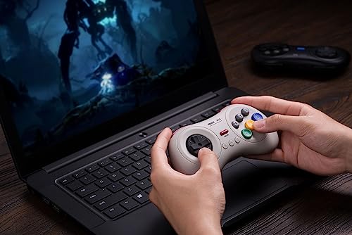 8Bitdo M30 Bluetooth Controller for Switch, Windows and Android, 6-Button Layout for SEGA’s Classic Games (White) - color: White