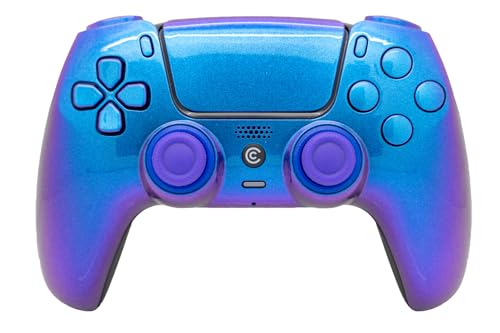 Custom Controllerzz Custom Wireless Controller Compatible with PS5 - Multiple Designs Available (Chameleon & Chameleon Inserts) - color: Chameleon & Chameleon Inserts