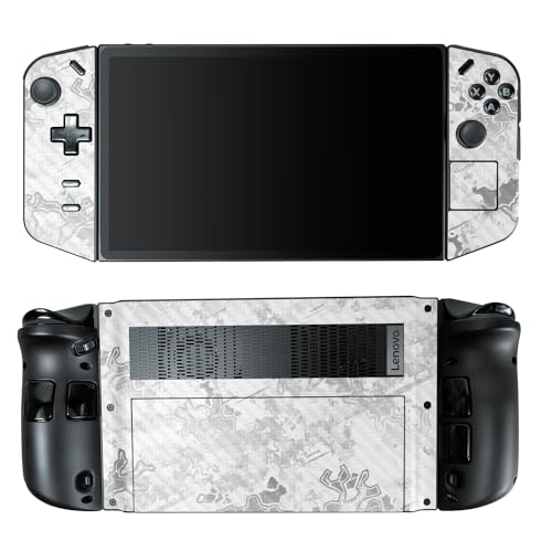 Carbon Fiber Gaming Skin Compatible with Lenovo Legion Go - Viper Snow - Premium 3M Vinyl Protective Wrap Decal Cover - Easy to Apply | Crafted in The USA by MightySkins - color: Viper Snow, style: Carbon Fiber Textured Finish