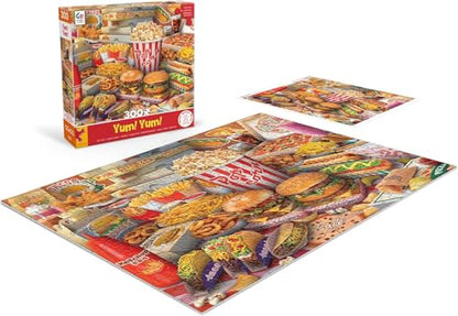 Ceaco - Yum Yum - 300 Large Piece Jigsaw Puzzle for Adults | Art by Eduard, Made in USA, Includes Poster, Giftable, Frameable