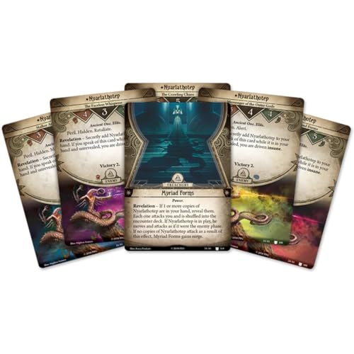 Arkham Horror The Card Game Where The Gods Dwell Mythos Pack - Confront Madness in The Land of Leng! Cooperative LCG, Ages 14+, 1-4 Players, 1-2 Hour Playtime, Made by Fantasy Flight Games - style: Where the Gods Dwell