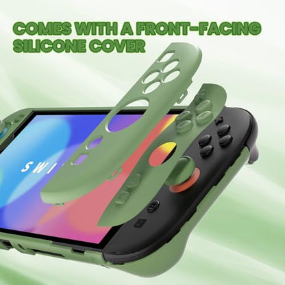 PlayVital Protective Case for Nintendo Switch 2 - Cute Dockable Hard Case Shell for Switch 2 with Thumb Grip & Sticker & Button Caps, Anti-Scratch & Shockproof Cover Skin - Matcha Green - color: Matcha Green
