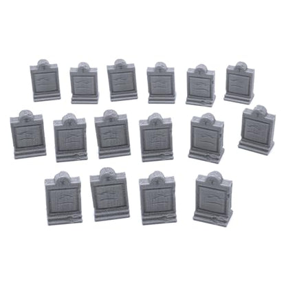 EnderToys Mausoleum Graveyard Tombstones, 3D Printed Tabletop RPG Scenery and Wargame Terrain 28mm Miniatures