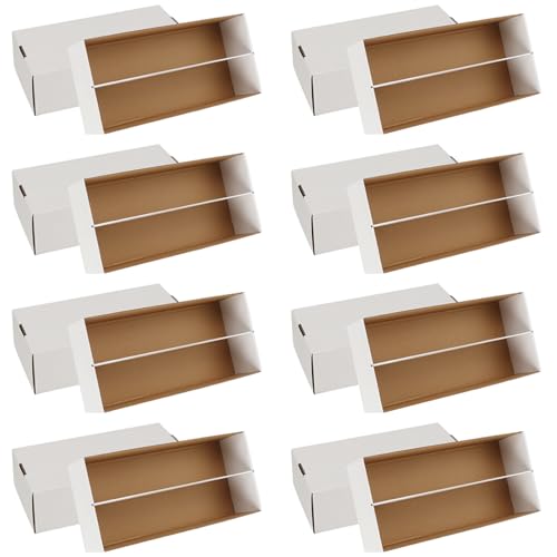 Trading Card Storage Box, 1600 Count Card Storage Boxes, Bulk Cards Storage Box Sports Cards Cases Graded Cardboard Boxes for Basketball Sports Collector (8 Set) - size: 8 Set-1