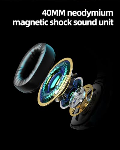 RGB Lighting Gaming Headset with External LED Strip, 360° Surround Sound & Noise Cancelling Mic, Over-Ear Headphones, Comfortable Memory Foam Earmuffs, Adjustable Headband for Long Gaming Sessions