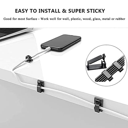 311Pcs Cable Management Organizer Kit 4 Cable Sleeve Split | 53Cable Clips 12Cord Clips Holder,22 Cable Ties, 20 Adhesive Wall Cable Tie, 200Fasten Cable Ties for TV Office Home - size: 311 PCS