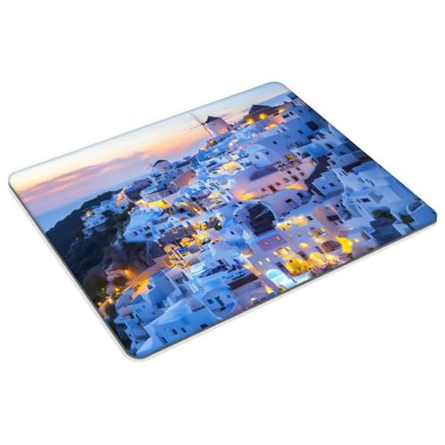 Square Mouse Pad Greek Architecture,Gaming Mouse Pads for Desk,Soft Computer Waterproof Non-Slip Mouse Mat - color: Greek architecture