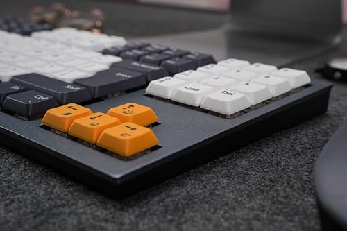 Willow Mechanical Keyboard, 102 Keys, MAC/Win, Space Gray, Gateron Red Linear Hot Swap Switches, RF 2.4, Bluetooth, USB, PBT Keycaps, Aluminum Top