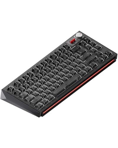 nuphy WH80 Hot-Swap Rapid Trigger Wireless Magnetic Keyboard with knob | Custom RGB Backlit Gaming Keyboard, 80% Layout, Tri-mode Hall Effect, 83 Keys, Support BT/2.4GHz/USB-C - color: Black