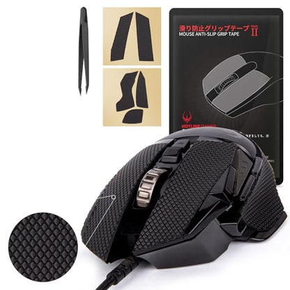 HOTLINEGAMES New 2.0 Anti Slip Mouse Grip Tape Compatible with Logitech G502 Wired / G502 Wireless Gaming Mouse Skins, Sweat Resistant, Cut to Fit,Easy to Apply, Professional Mice Upgrade
