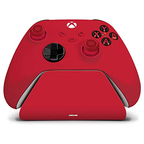 Controller Gear Pulse Red Universal Xbox Pro Charging Stand with 1100 Mah Rechargeable Battery, Charging Station for Xbox Series X|S and Xbox One - color: Pulse Red, style: Next Gen - Series X|S, Forward + Backward Compatible