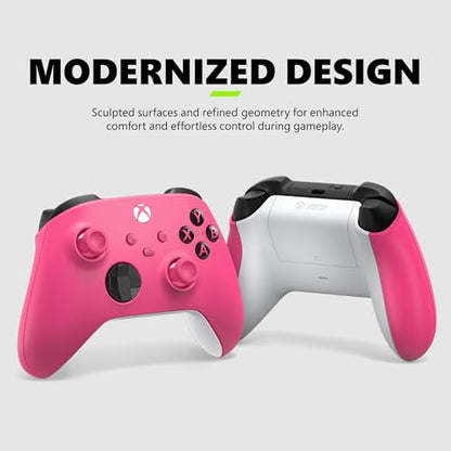Xbox Wireless Gaming Controller (2025) – Deep Pink – Play on, Windows, Android, iOS, FireTV Sticks, Smart TVs, VR Headsets (Renewed)