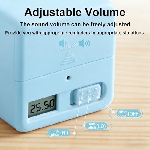 Gravity Sensor Flip Cube Timer Countdown Reminder Doing Time Management for Kitchen, Bedroom, Office, Living Room, Desk 15-20-30-60 Minutes (Blue) - color: Blue